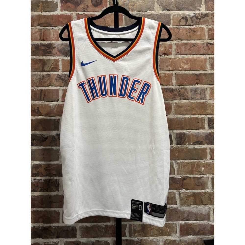 100% Authentic NWT NBA Oklahoma City Thunder Swingman Jersey Size 52 XL, White